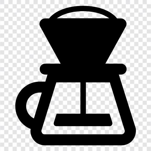 Kaffee, Kaffeemaschine, Café, Drip Coffee V symbol