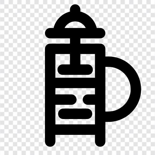 Kaffee, Brauen, Kaffeemaschine, Kaffeebohnen symbol