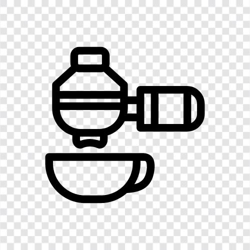 coffee maker, coffee maker with timer, drip, coffee portafilter icon svg