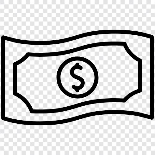 coins, currency, money, bills icon svg