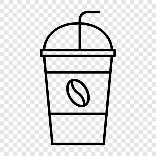 kalter Kaffee, Eiskaffee Getränke, Eiskaffee für Kaffeeliebhaber, Eiskaffee symbol