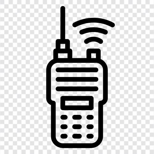 Kommunikation, Mobiltelefon, Handheld, Radios symbol