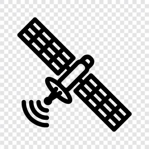 Kommunikation, Technologie, Telekommunikation, Satelliten symbol