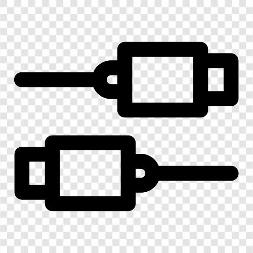 computer cables, networking cables, audio cables, video cables icon svg