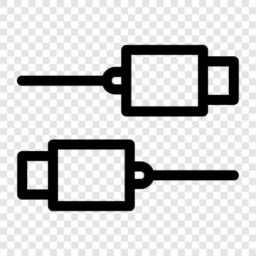 computer cables, extension cords, power cords, networking cables icon svg