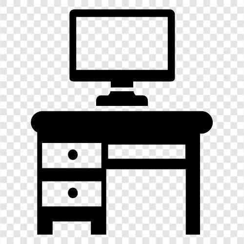 computer desk chair, computer stand, computer table, computer mouse icon svg