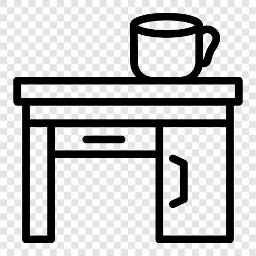 computer desk, work desk, office desk, drafting table icon svg