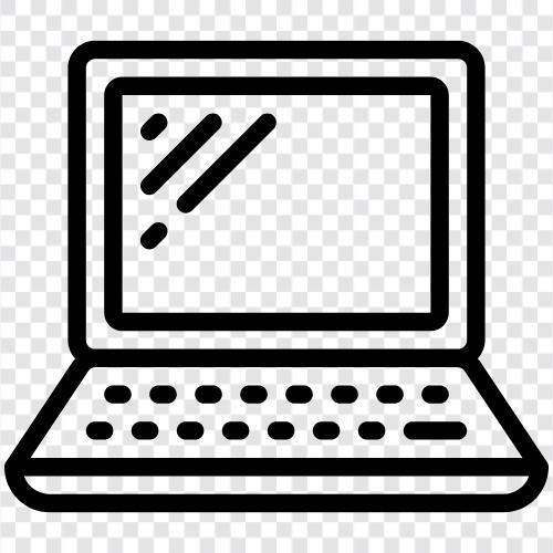 computer, laptop computer, notebook, ultrabook icon svg