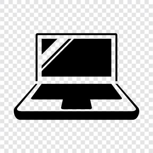 computer, laptop computer, portable computer, notebook icon svg