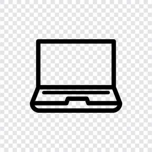 computer, laptop computer, portable computer, notebook icon svg