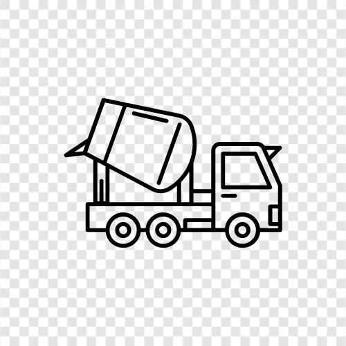 Concrete Mixing, Concrete Mixer Machine, Concrete Mixer icon svg