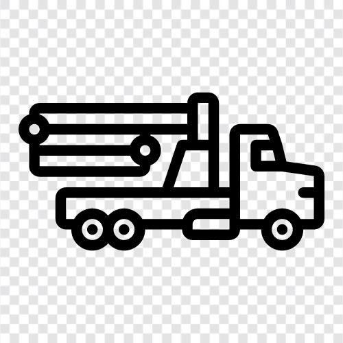 concrete pump truck icon svg