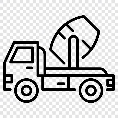 Beton LKW, Betonmischer, Betonmischer LKW, Beton Buggy symbol