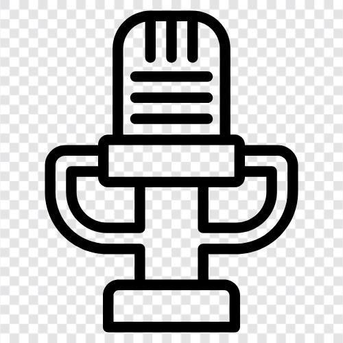 condenser microphone, digital microphone, podcast microphone, voice recorder icon svg