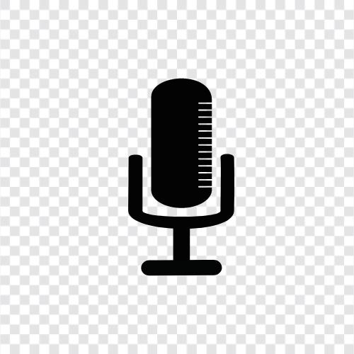 condenser microphone, dynamic microphone, electret microphone, ribbon microphone icon svg