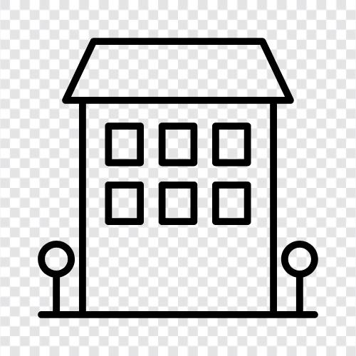 condominium, townhouses, apartments, rental icon svg