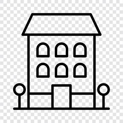 condominiums, single family homes, townhouses, apartments icon svg