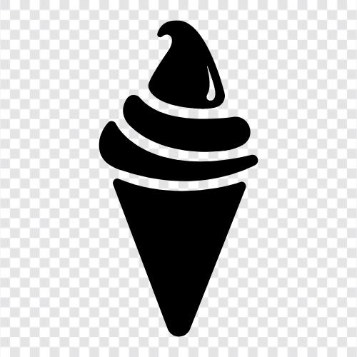 cones, toppings, flavors, sundaes icon svg