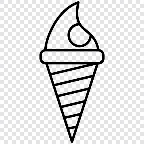 cones, ice cream, danish, waffle cone icon svg