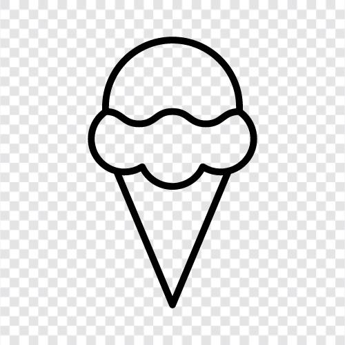 cones, flavors, sundaes, ice cream shops icon svg