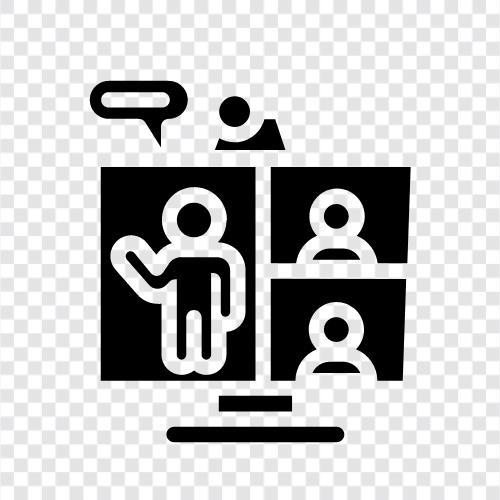 Conference, Meeting, Events, Webcast icon svg