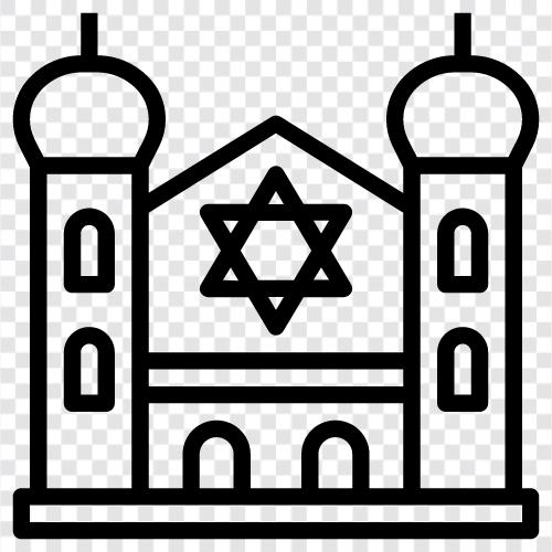 Congregation, temple, rabbi, Jewish icon svg