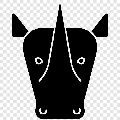 conservation, horn, endangered, rhino icon svg