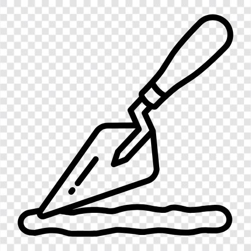 construction, construction tools, Trowel icon svg