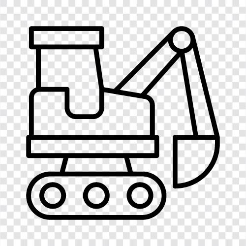 construction, heavy equipment, construction equipment, excavator rental icon svg