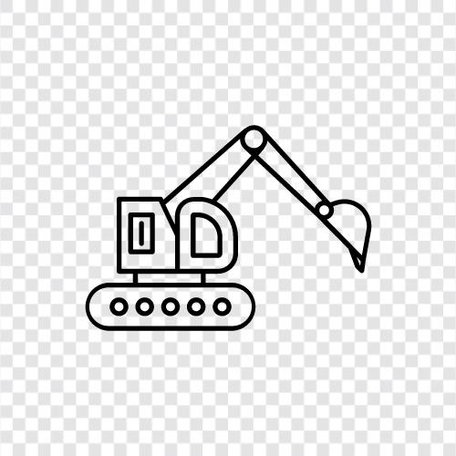 Construction, Equipment, Demolition, Excavator icon svg