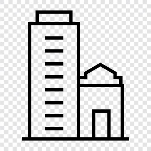 inşaat, çelik, skyscraper, Kule ikon svg