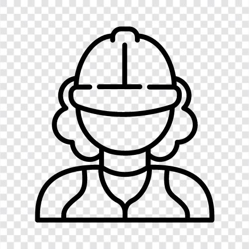 construction worker salary, construction worker benefits, construction worker education, construction worker training icon svg