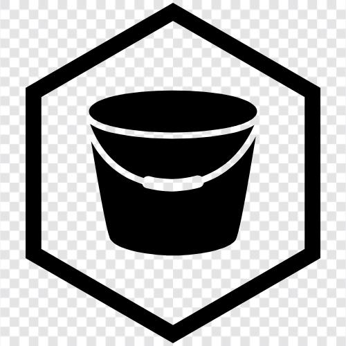 containers, storage, recycling, bucket icon svg