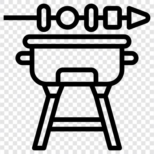 kochen, kochgeschirr, grillen, fleisch symbol