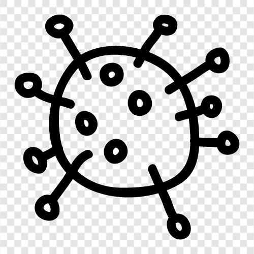 Koronavirus, respiratorisches Virus, Erkältung, Virus symbol