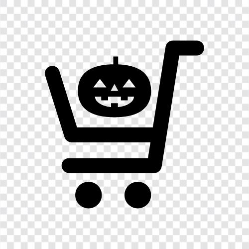 costumes, decorations, treats, spooky stuff icon svg