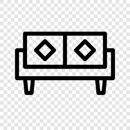 Couch, Loveseat, Sectional, Sofa Bed icon svg