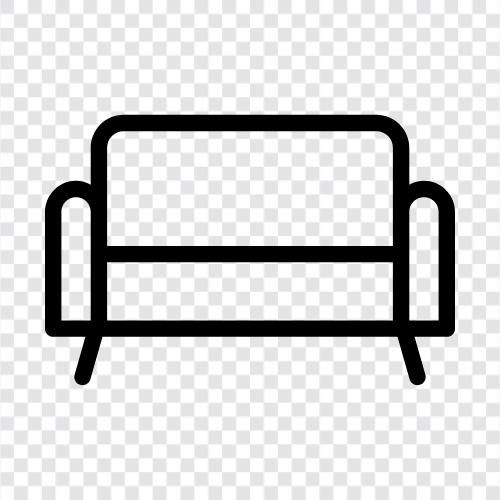 Couch, Bed, Bedroom, Living Room icon svg