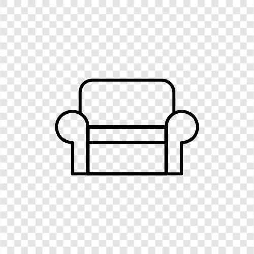 couch, chair, living room, bedroom icon svg