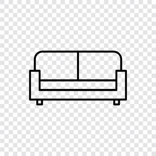 Couch, Bed, Bedroom, Living Room icon svg