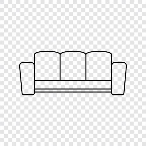 Couch, Bett, Schlafzimmer, Wohnzimmer symbol