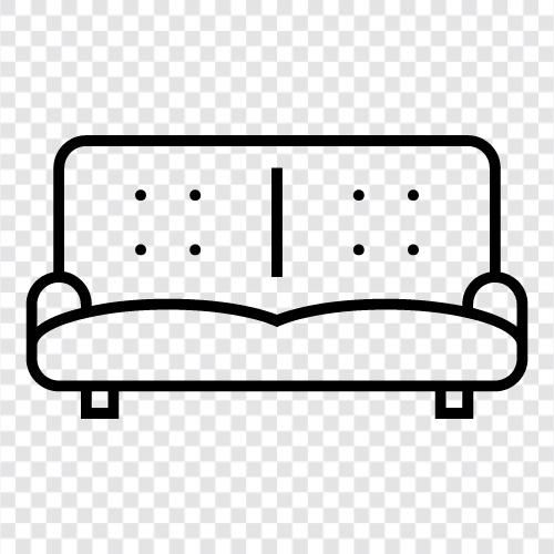 Кауч, кушетки, спальные комнаты, Sofa Значок svg