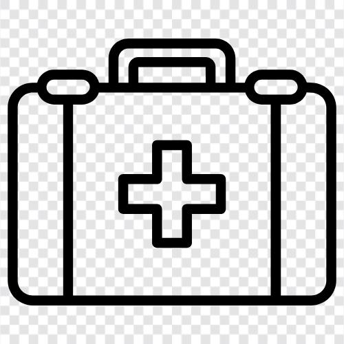 CPR, AED, first aid kit, first aid training icon svg