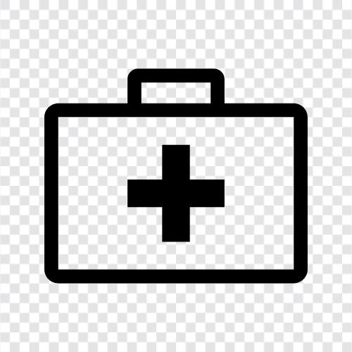 CPR, AED, first aid kits, first aid instructions icon svg