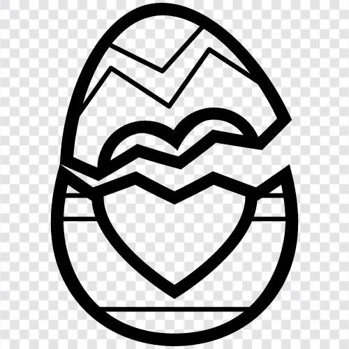 Kırık yumurta kalbi, kırık kalp, yumurta kalbi, kırık kalp sendromu ikon svg