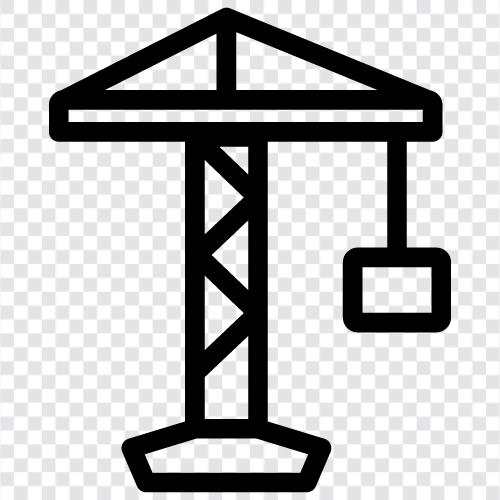 crane, construction, equipment, heavy equipment icon svg