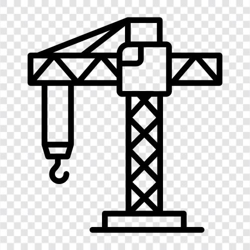 crane, construction, heavy equipment, lift icon svg