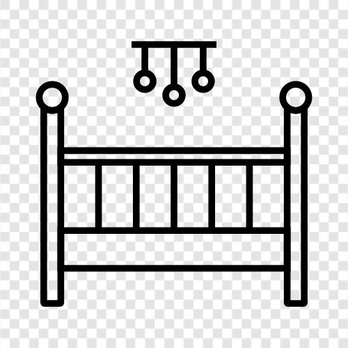 crib, bassinet, toddler bed, children s bed icon svg