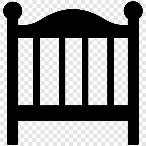 crib, bassinet, toddler bed, toddler bed rails icon svg