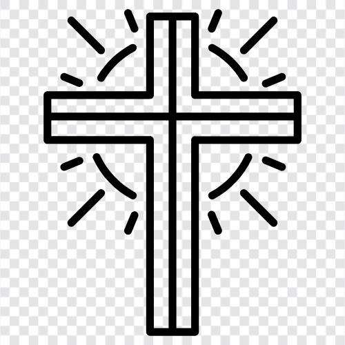 крест, христианка, религия, вера Значок svg